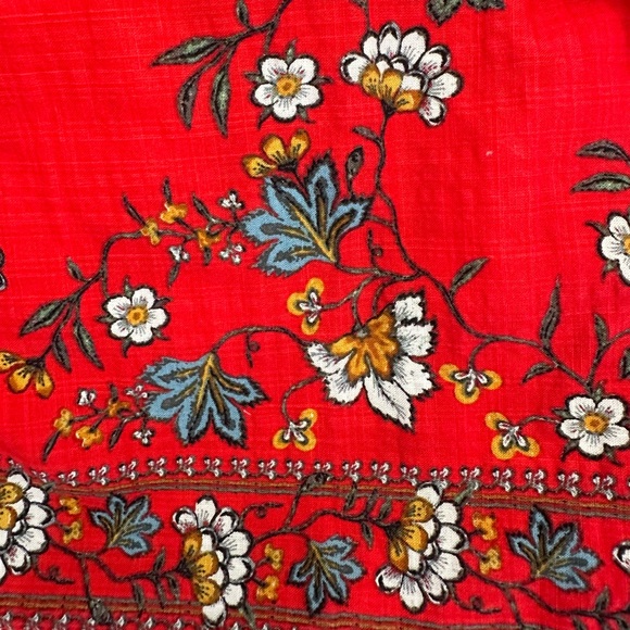 NWT($168) MAX STUDIO FLORAL TIERED COTTON BLEND MAXI
RED FLOATY FLORA Size Med - Picture 11 of 14